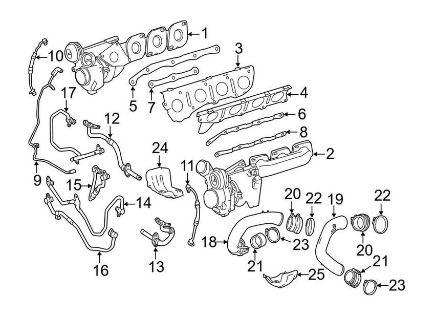 Mercedes Turbocharger Gasket 2781420480